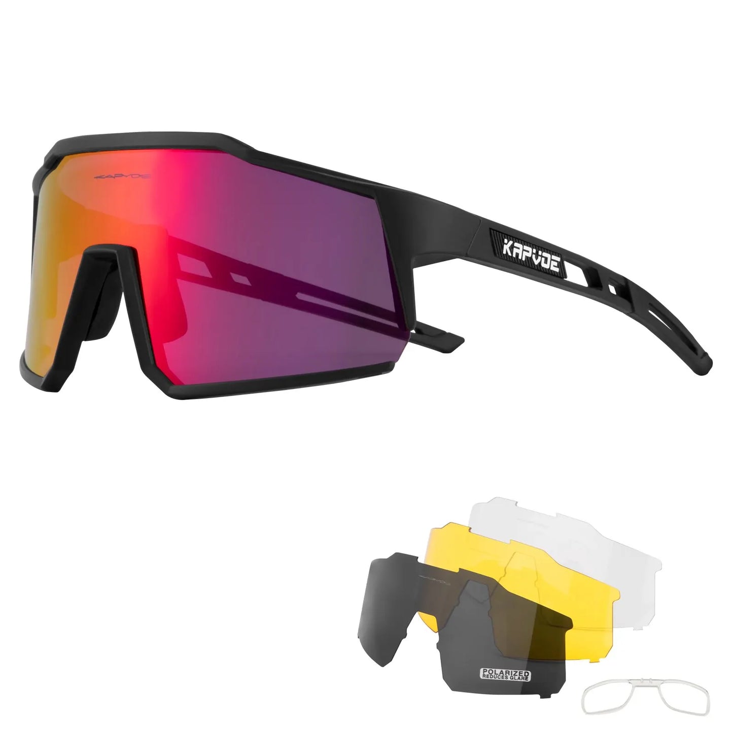 Lentes Kapvoe protección UV400, polarizadas para ciclismo de montaña, ciclismo carretera, running, Trekking , Padel, deportes al aire libre para hombre y mujer