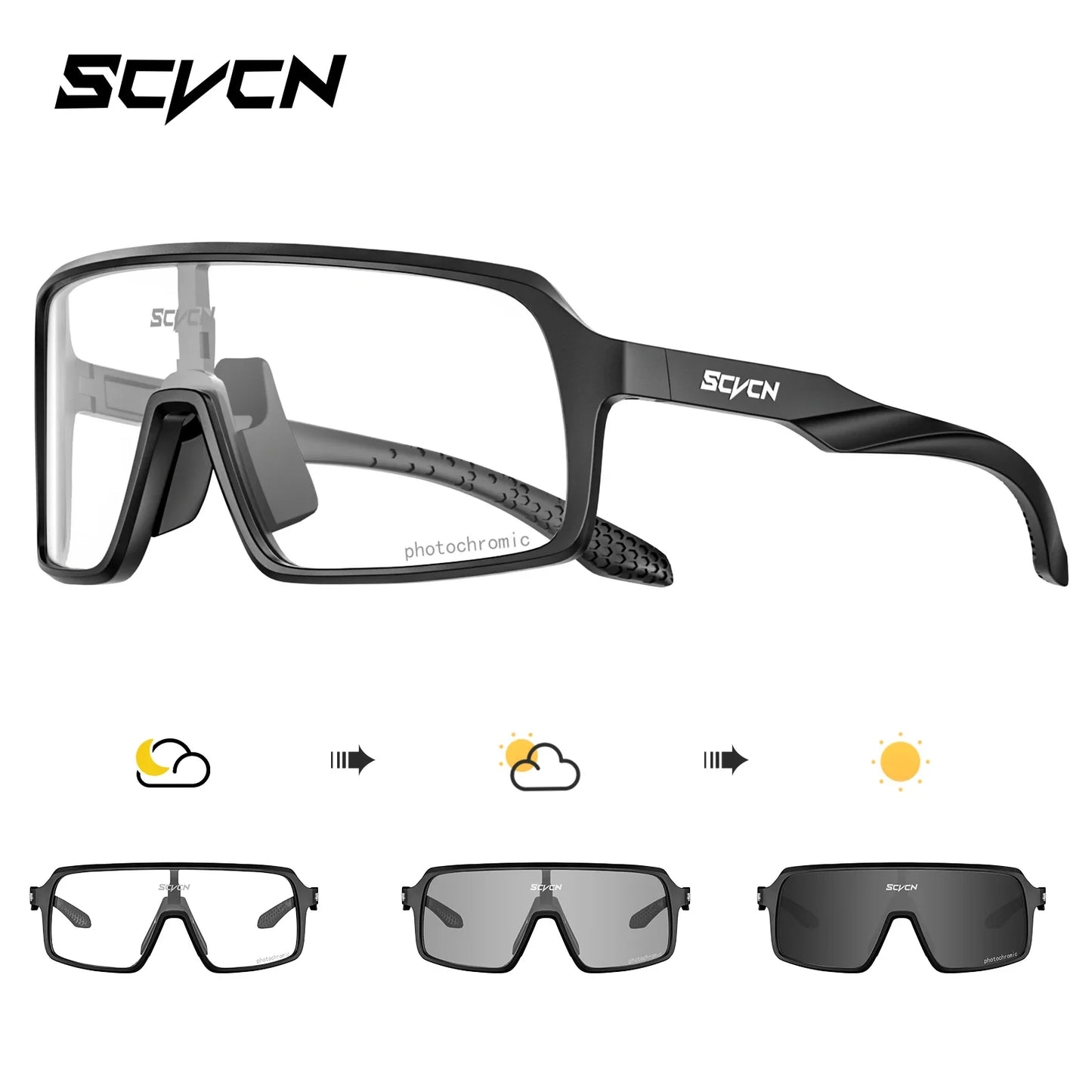 Lentes de sol SCVCN, Ciclismo de montaña o de carretera, Running, Padel, Trekking, Esqui, Pesca, Golf, deportes al aire libre.