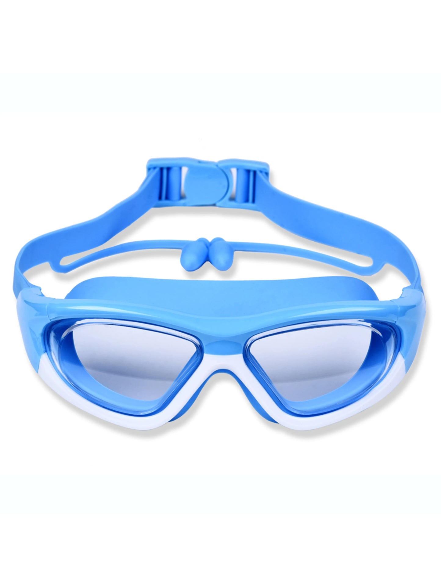 Lentes de natación para niños y niñas de alta definición antivaho, montura grande y cómodas
