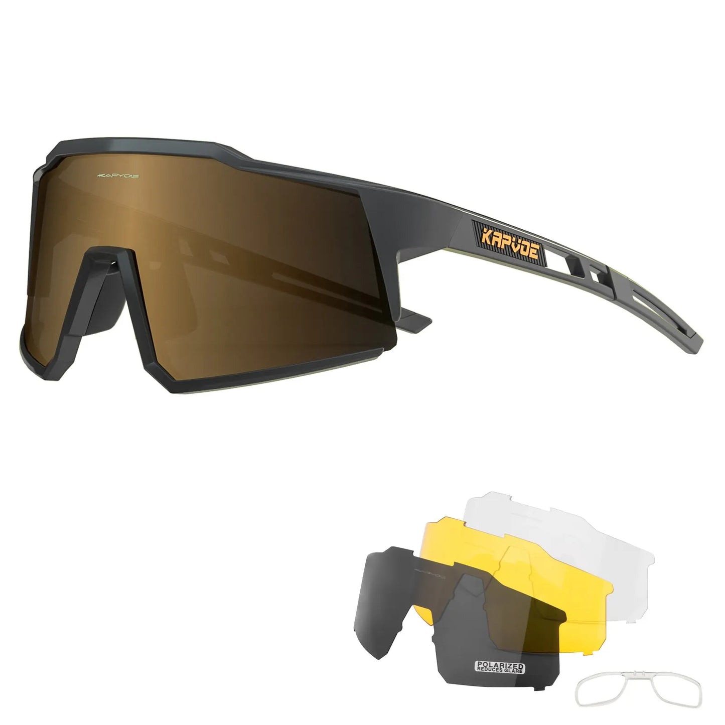 Lentes Kapvoe protección UV400, polarizadas para ciclismo de montaña, ciclismo carretera, running, Trekking , Padel, deportes al aire libre para hombre y mujer