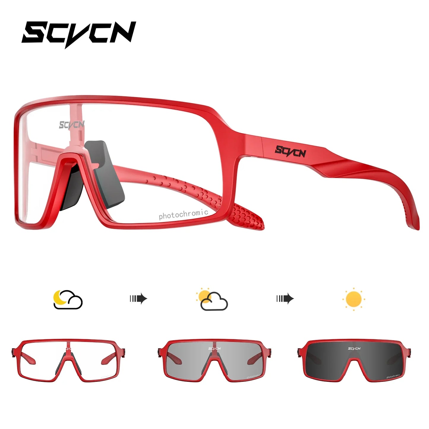 Lentes de sol SCVCN, Ciclismo de montaña o de carretera, Running, Padel, Trekking, Esqui, Pesca, Golf, deportes al aire libre.