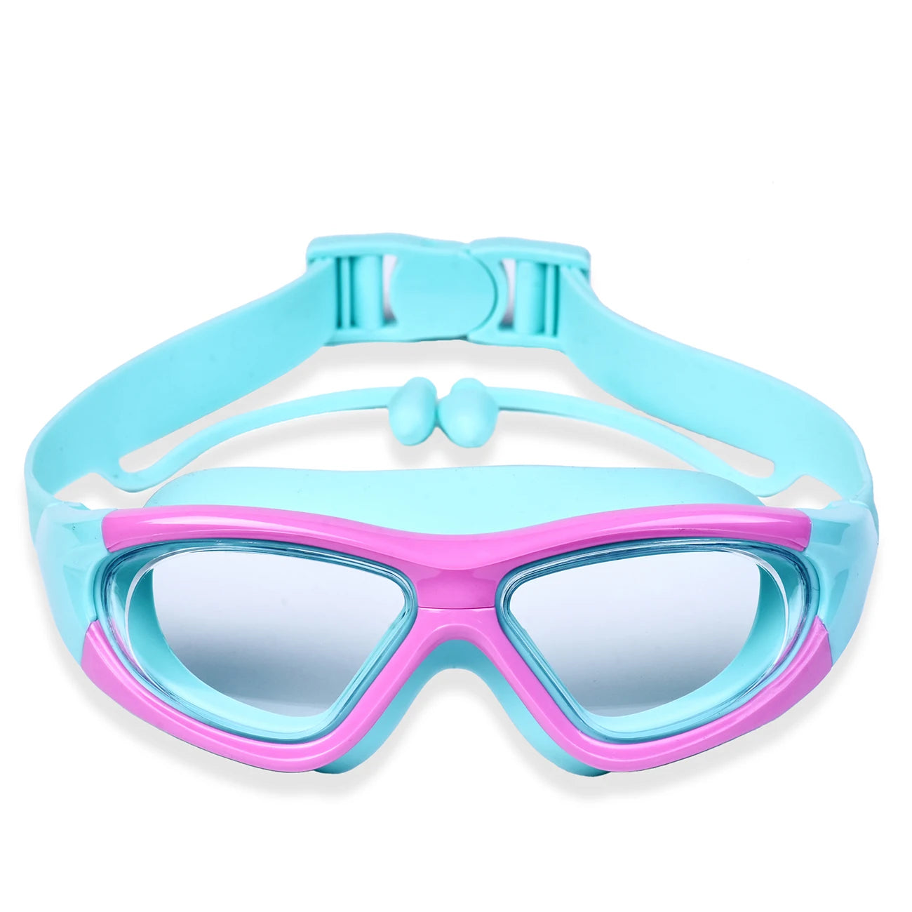 Lentes de natación para niños y niñas de alta definición antivaho, montura grande y cómodas