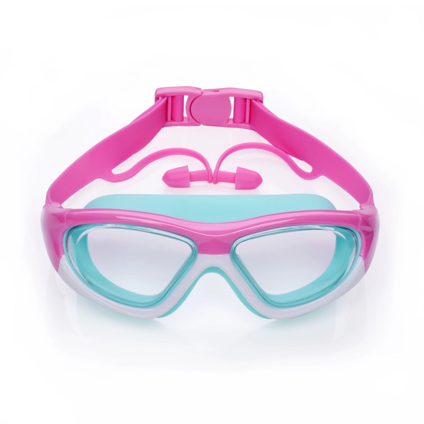 Lentes de natación para niños y niñas de alta definición antivaho, montura grande y cómodas