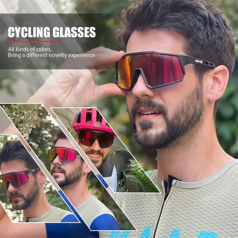 Lentes Kapvoe protección UV400, polarizadas para ciclismo de montaña, ciclismo carretera, running, Trekking , Padel, deportes al aire libre para hombre y mujer