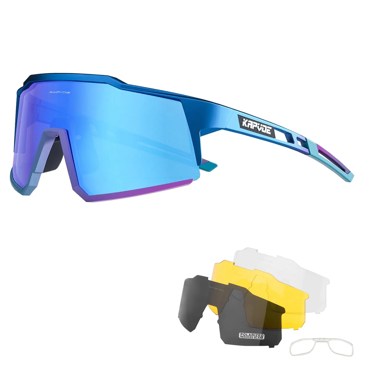 Lentes Kapvoe protección UV400, polarizadas para ciclismo de montaña, ciclismo carretera, running, Trekking , Padel, deportes al aire libre para hombre y mujer