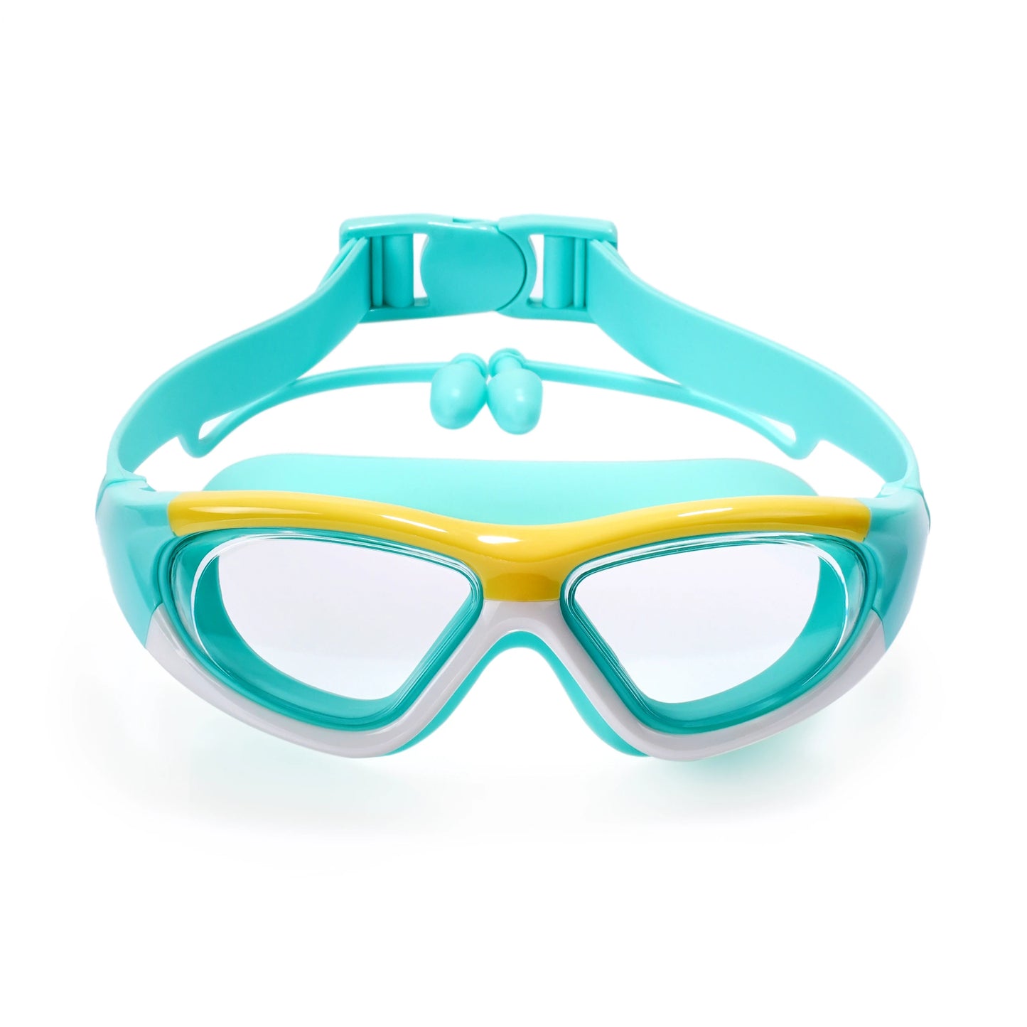 Lentes de natación para niños y niñas de alta definición antivaho, montura grande y cómodas