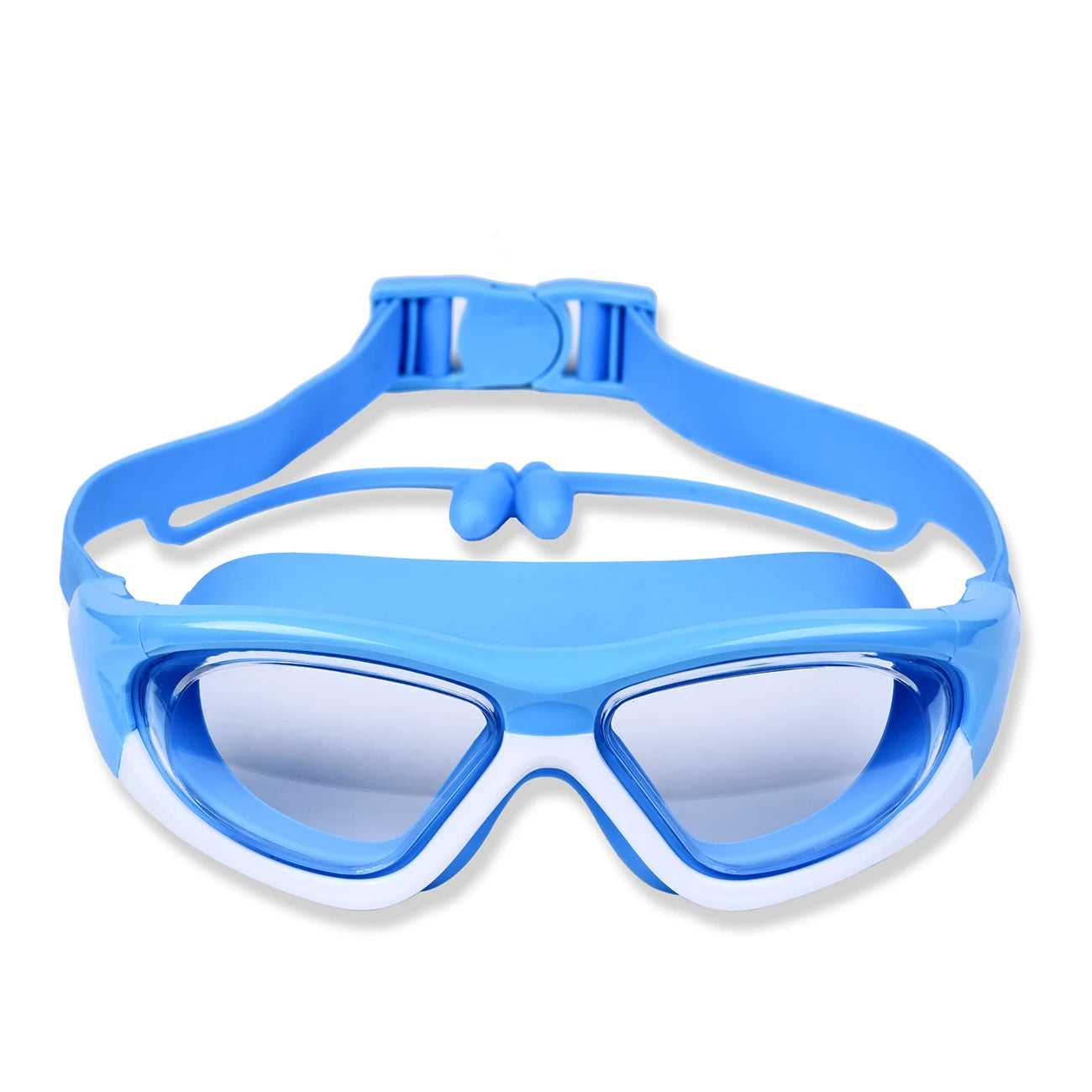 Lentes de natación para niños y niñas de alta definición antivaho, montura grande y cómodas