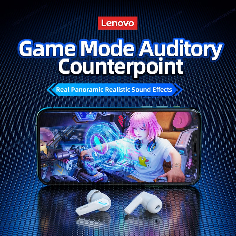 100% original Audífonos Inalámbricos Gamer Lenovo Thinkplus Gm2 Pro HD Call Dual Mode Gaming Headset With Mic