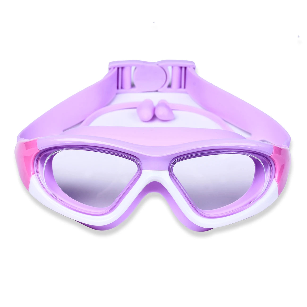Lentes de natación para niños y niñas de alta definición antivaho, montura grande y cómodas