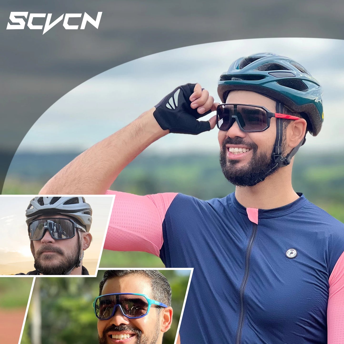 SCVCN Lentes fotocromáticos para ciclismo, lentes de sol deportivas para exteriores, bicicleta, correr, pesca, MTB - OFERTA SEGUNDA UNIDAD CON 50% DE DESCUENTO