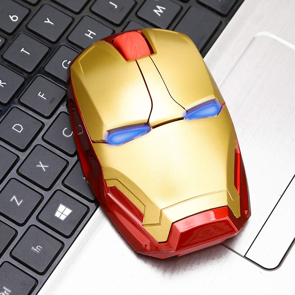Mouse Gamer Inalámbrico Diseño Iron Man