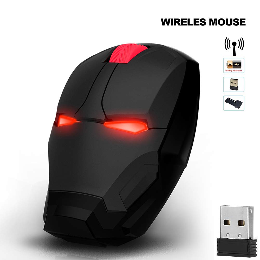 Mouse Gamer Inalámbrico Diseño Iron Man