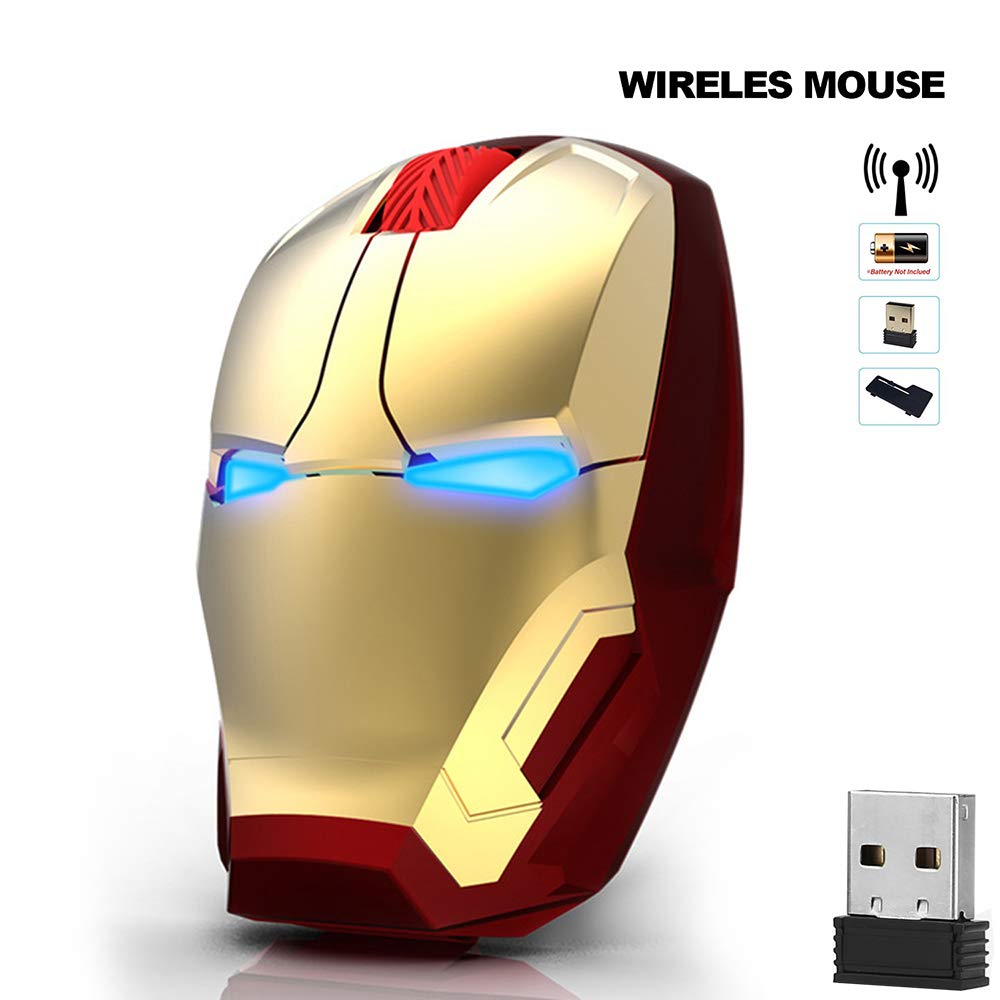 Mouse Gamer Inalámbrico Diseño Iron Man