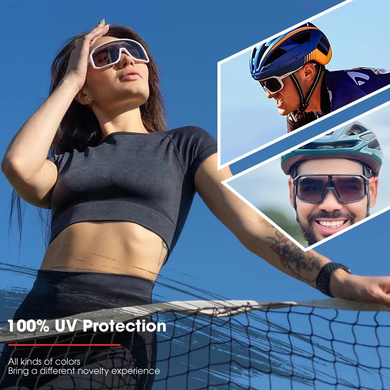 SCVCN Lentes fotocromáticos para ciclismo, lentes de sol deportivas para exteriores, bicicleta, correr, pesca, MTB -  OFERTA SEGUNDA UNIDAD CON 50% DE DESCUENTO