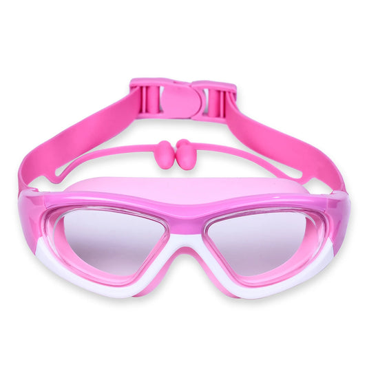 Lentes de natación para niños y niñas de alta definición antivaho, montura grande y cómodas