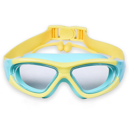 Lentes de natación para niños y niñas de alta definición antivaho, montura grande y cómodas