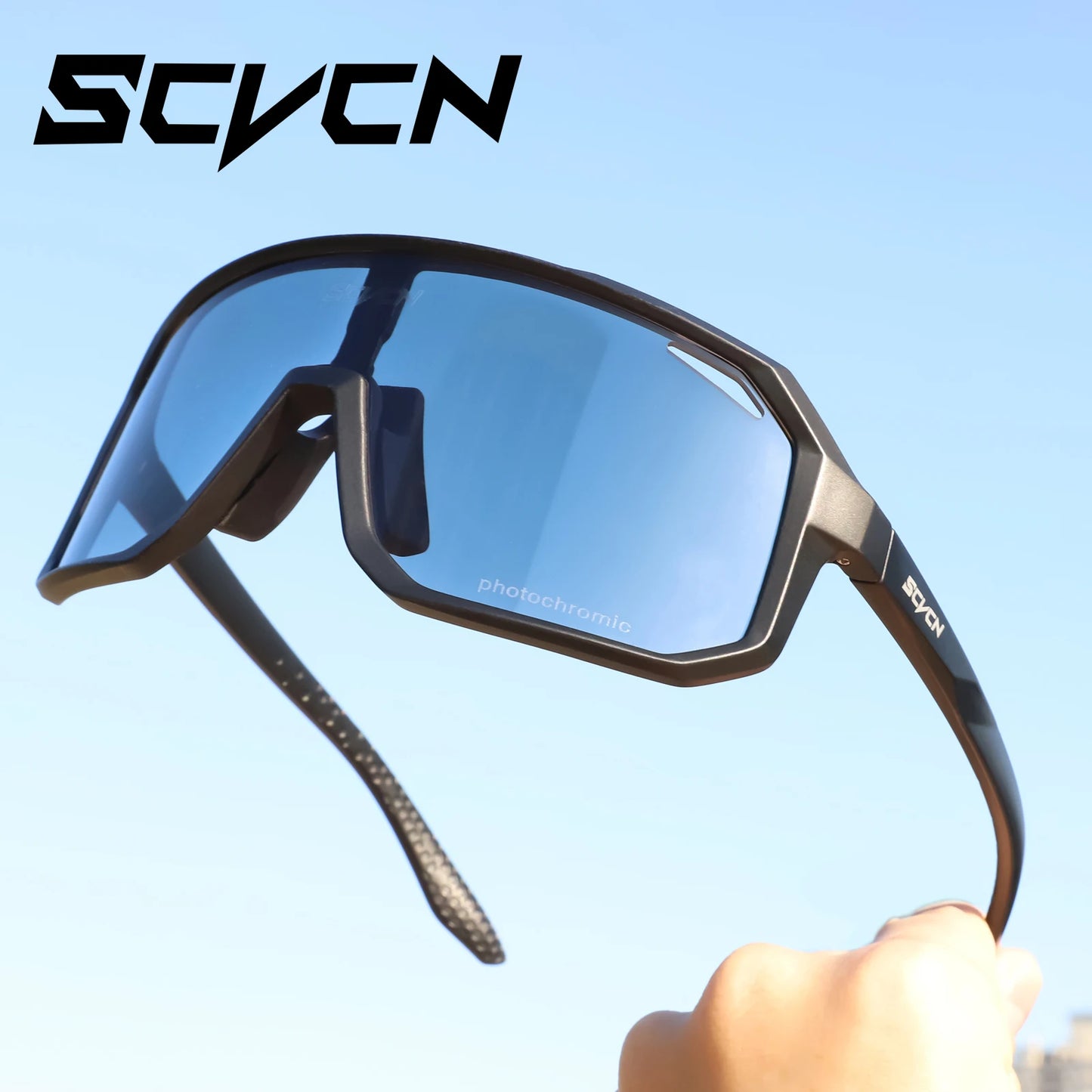 SCVCN Lentes fotocromáticos para ciclismo, lentes de sol deportivas para exteriores, bicicleta, correr, pesca, MTB -  OFERTA SEGUNDA UNIDAD CON 50% DE DESCUENTO