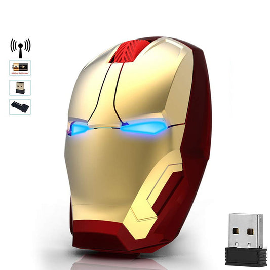 Mouse Gamer Inalámbrico Diseño Iron Man