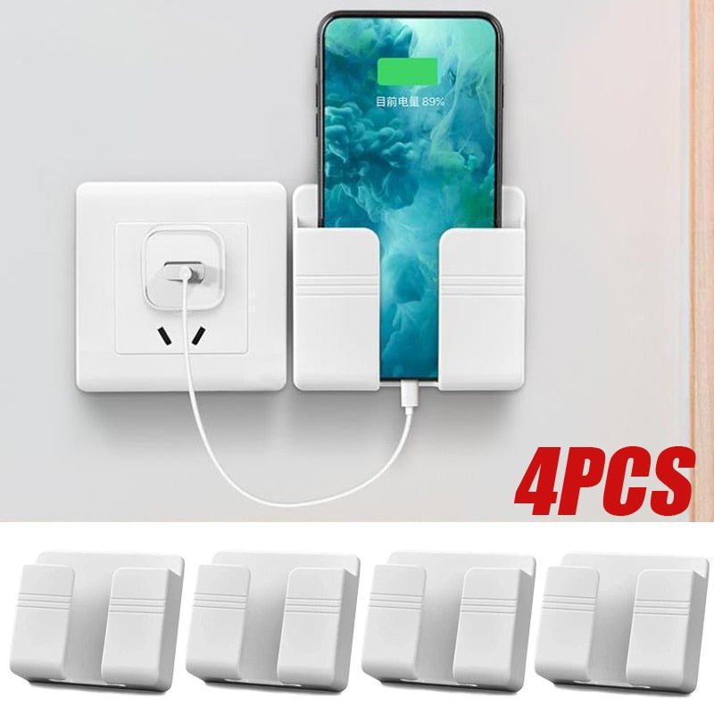 Soporte de Pared Adhesivo para celular y control remoto, 4 unidades